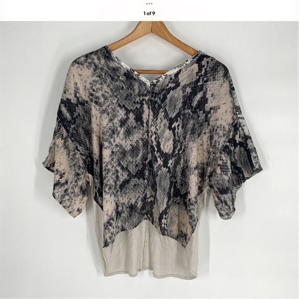 Zara pink and snakeskin blouse in medium